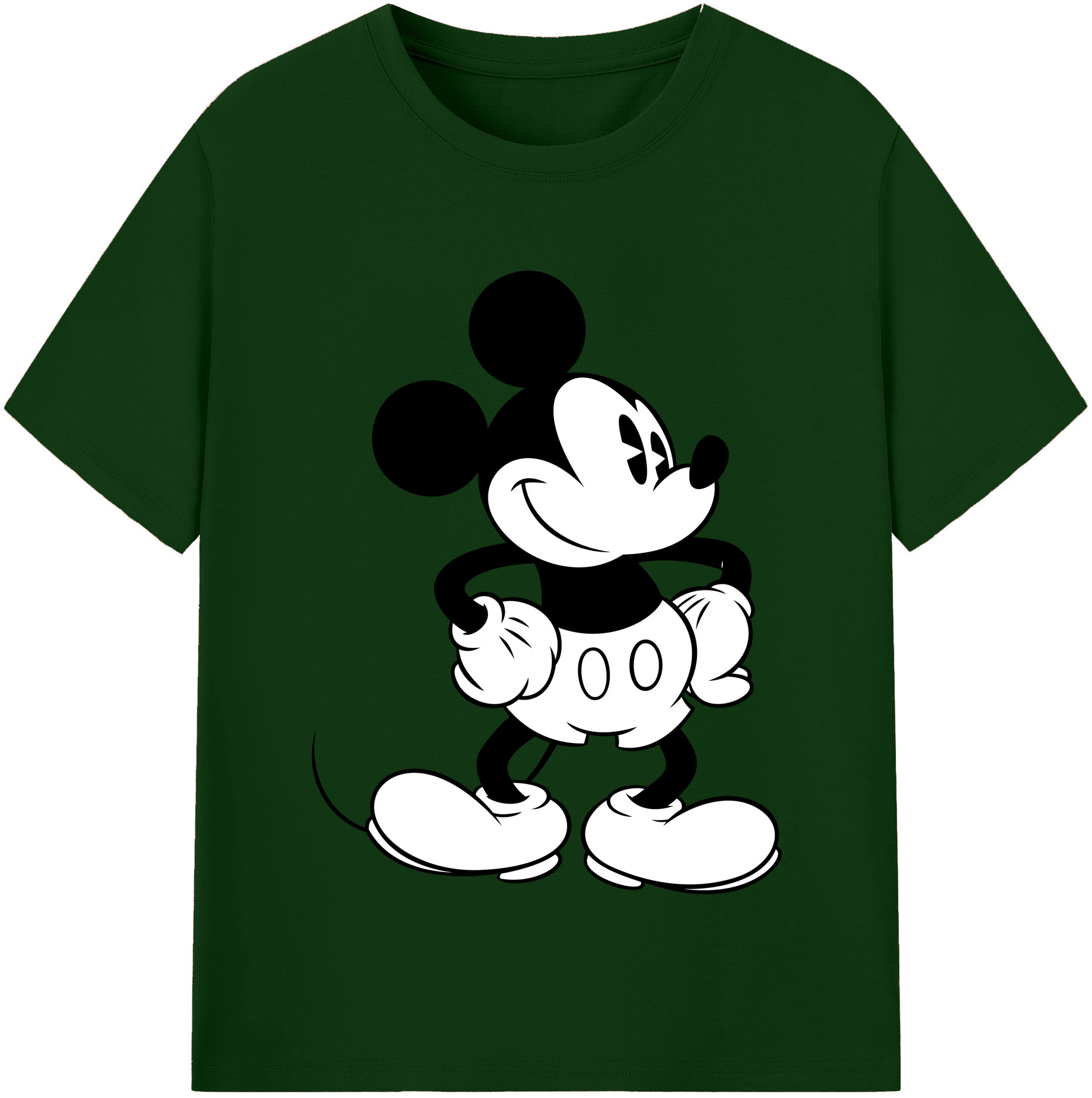 （画像用） ミッキーマウス Mickey Mouse 綿100％半袖Tシャツ（フロントプリント）